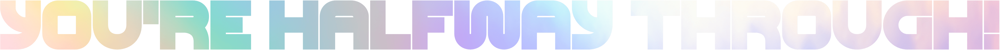 You are halfway through.